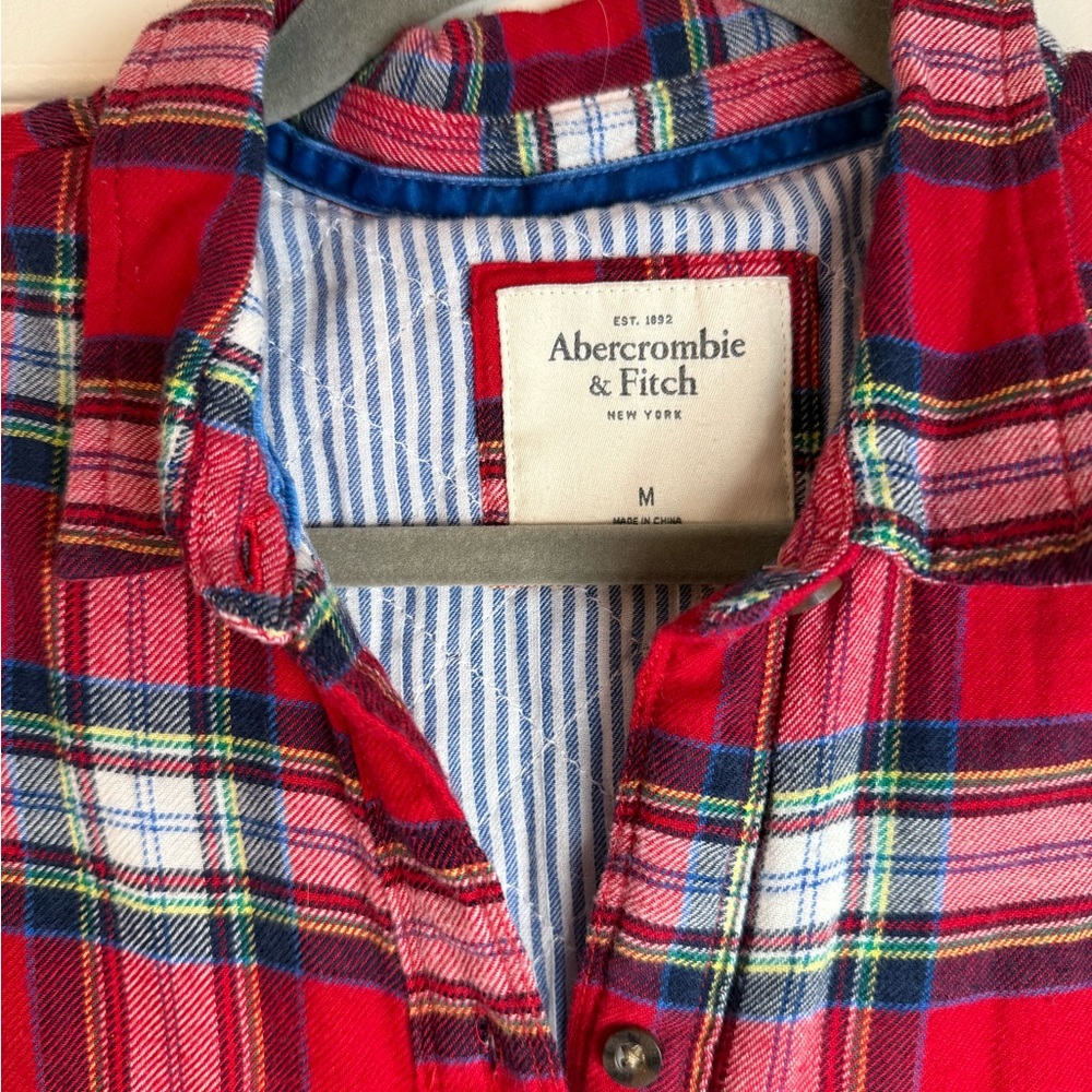 Abercrombie & Fitch Red Plaid Shirt - Picture 3 of 3